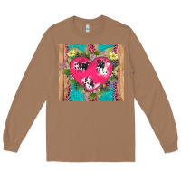 Toasted Coconut v.d cow and heart Long Sleeve Tee - AdoDesignShop