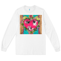 White v.d cow and heart Long Sleeve Tee - AdoDesignShop