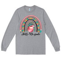 Heather Grey hello 5th grade Long Sleeve Tee - JahusDesignShop