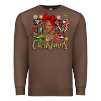 Chestnut christmas joy black woman Premium Sweatshirt - MaliasSmallBusiness
