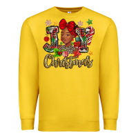 Lemon christmas joy black woman Premium Sweatshirt - MaliasSmallBusiness