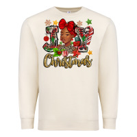 Sandshell christmas joy black woman Premium Sweatshirt - MaliasSmallBusiness