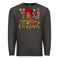 Smoke christmas joy black woman Premium Sweatshirt - MaliasSmallBusiness