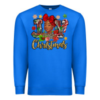 True Royal christmas joy black woman Premium Sweatshirt - MaliasSmallBusiness