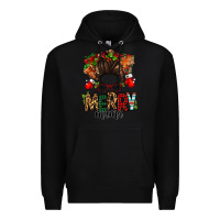 Black Christmas merry mama messy bun Premium Hoodie - Jasminsmagicworld