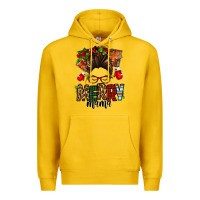 Lemon Christmas merry mama messy bun Premium Hoodie - Jasminsmagicworld