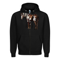 Black Mustang Horse Zipper Hoodie - LillyAllenDesigns