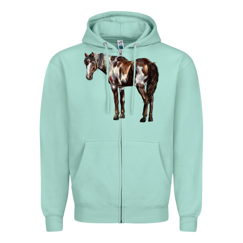 Mustang Horse Zipper Hoodie by LillyAllenDesigns | Teevron