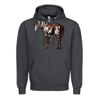 Smoke Mustang Horse Zipper Hoodie - LillyAllenDesigns