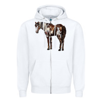 White Mustang Horse Zipper Hoodie - LillyAllenDesigns