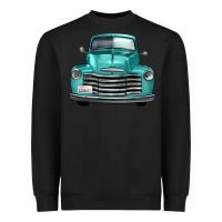 Black western truck front view Heavyweight Sweatshirt - FaDigitalArtStudio