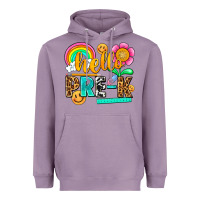 Lavender hello pre k Heavyweight Hoodie - NancyCooperArtShop