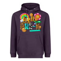 Plum hello pre k Heavyweight Hoodie - NancyCooperArtShop