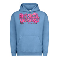 Pigment Pebble Blue breast cancer physical therapist Urban Hoodie - texasbilliewilder