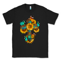 Black cross with butterfly Classic Tee - BundleAndBundleShop