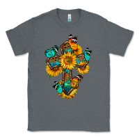 Charcoal Heather cross with butterfly Classic Tee - BundleAndBundleShop