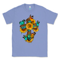 Colony Blue cross with butterfly Classic Tee - BundleAndBundleShop