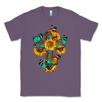 Lavender cross with butterfly Classic Tee - BundleAndBundleShop