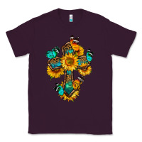 Plum cross with butterfly Classic Tee - BundleAndBundleShop