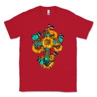 Red cross with butterfly Classic Tee - BundleAndBundleShop