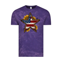 Cloud Purple western 4th of july star Vintage Tee - HRA Design Shop