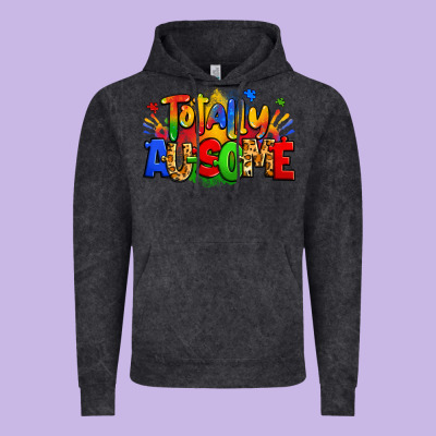 Totally Ausome Autism Vintage Hoodie Designed By Zillion Design Studio