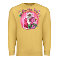 Antique Gold ho ho ho pink black santa christmas Premium Sweatshirt - MaliasSmallBusiness