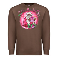 Chestnut ho ho ho pink black santa christmas Premium Sweatshirt - MaliasSmallBusiness