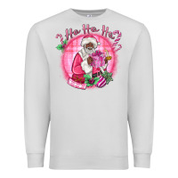 Dove Grey ho ho ho pink black santa christmas Premium Sweatshirt - MaliasSmallBusiness