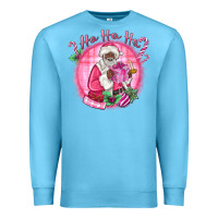 Ocean Blue ho ho ho pink black santa christmas Premium Sweatshirt - MaliasSmallBusiness