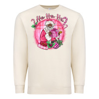 Sandshell ho ho ho pink black santa christmas Premium Sweatshirt - MaliasSmallBusiness