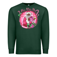 Sports Green ho ho ho pink black santa christmas Premium Sweatshirt - MaliasSmallBusiness