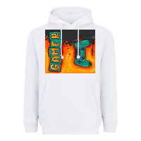 White gamer Heavyweight Hoodie - MaliasSmallBusiness