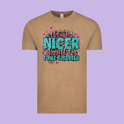 I'll Try To Be Nicer If You'll Try Ti Be Smarter Vintage Tee Designed By Adodesignshop