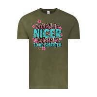 Vintage Olive i'll try to be nicer if you'll try ti be smarter Vintage Tee - AdoDesignShop