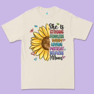 She Is Strong Fearless Warm Loving Mom Premium Tee Designed By Maliassmallbusiness