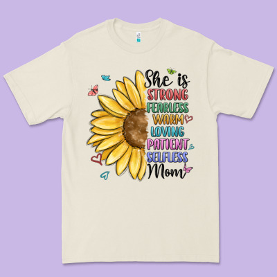 Premium Tee she is strong fearless warm loving mom