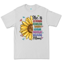 Dove Grey she is strong fearless warm loving mom Premium Tee - MaliasSmallBusiness