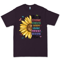 Plum she is strong fearless warm loving mom Premium Tee - MaliasSmallBusiness