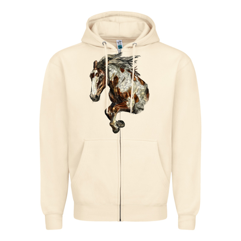 Mustang Horse Zipper Hoodie by LillyAllenDesigns | Teevron