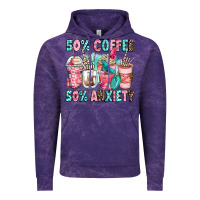 Cloud Purple 50 coffee 50 anxiety coffee cups Vintage Hoodie - Zillion Design Studio