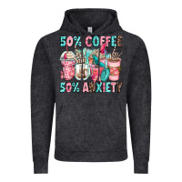 Vintage Black 50 coffee 50 anxiety coffee cups Vintage Hoodie - Zillion Design Studio
