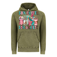 Vintage Olive 50 coffee 50 anxiety coffee cups Vintage Hoodie - Zillion Design Studio