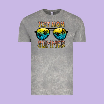 Hot Mom Summer Vintage Tee Designed By Cowhidedigitalart