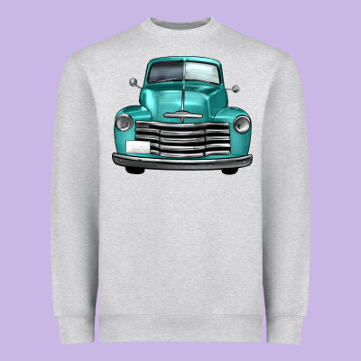 Western Truck Front View Heavyweight Sweatshirt Designed By Fadigitalartstudio