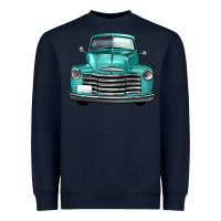 Navy western truck front view Heavyweight Sweatshirt - FaDigitalArtStudio