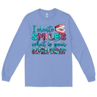 Colony Blue i create smile what is your superpower Long Sleeve Tee - AdoDesignShop