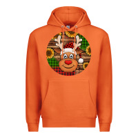 Carrot cute reindeer head Christmas Premium Hoodie - Jasminsmagicworld