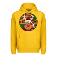 Lemon cute reindeer head Christmas Premium Hoodie - Jasminsmagicworld