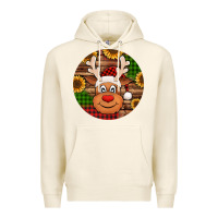 Tofu cute reindeer head Christmas Premium Hoodie - Jasminsmagicworld